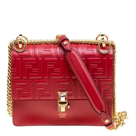 fendi pouch red|fendi medium flat pouch.